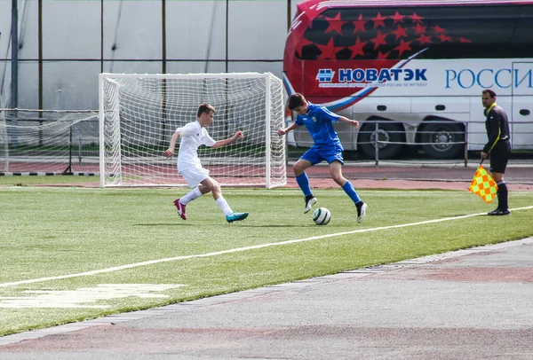 Rusia Volgodonsk Mayo 2015 Juego Fútbol Partidos Entrenamiento Equipos Junior — Foto de Stock