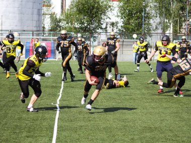 Rusya, Volgodonsk - 17 Mayıs 2015: rugby oyunu. Eğitim maçlar Rugby