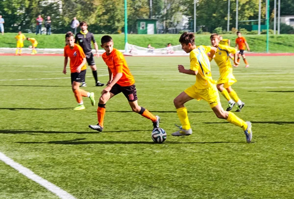 Russland Wolgodonsk Mai 2015 Fußballspiel Trainingsspiele Für Nachwuchsmannschaften Und Fans — Stockfoto