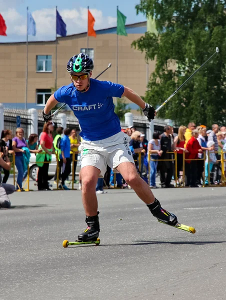 Russia Volgodonsk May 2015 Ride Rollers Training Riding Roller Skates — Stock Photo, Image