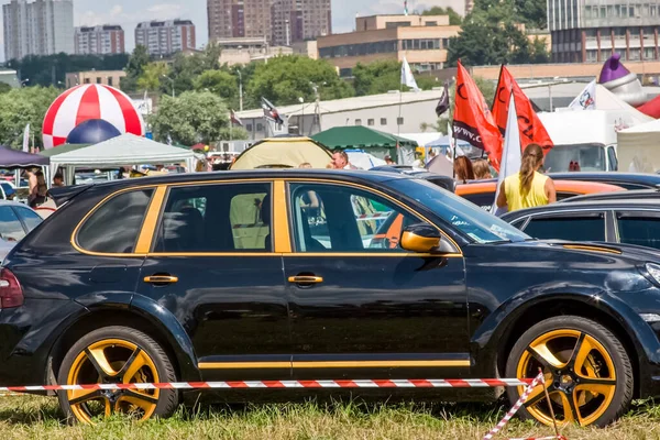 stock image Moscow, Russia - June 22, 2016: Exhibition of rare and vintage cars. Exclusive car models