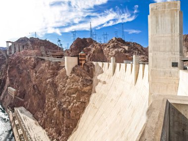 Nevada, ABD - 18 Haziran 2015: ABD 'deki Hoover Barajı manzarası