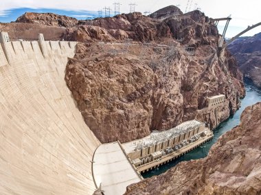 Nevada, ABD - 18 Haziran 2015: ABD 'deki Hoover Barajı manzarası