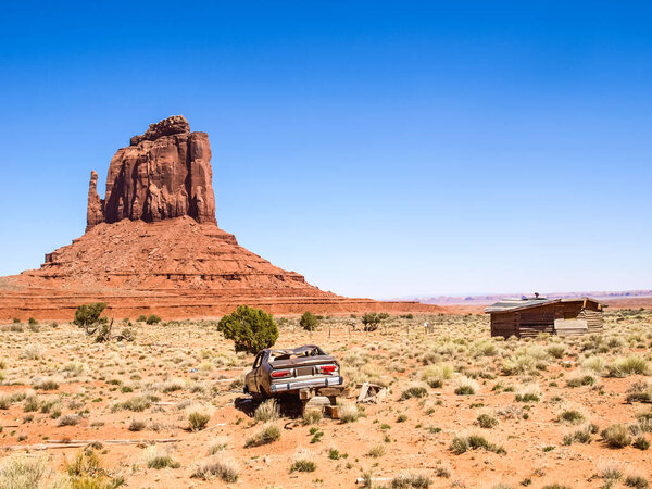Landscape of the ancient rocks. Monument Valley, Arizona