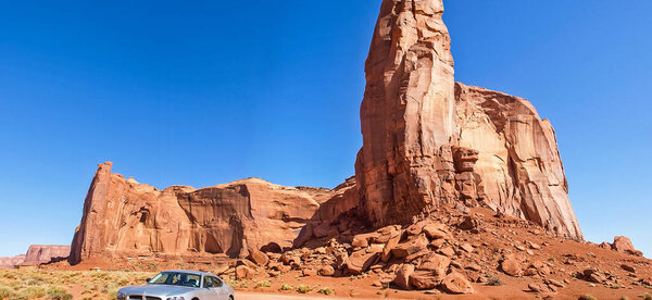 Landscape of the ancient rocks. Monument Valley, Arizona