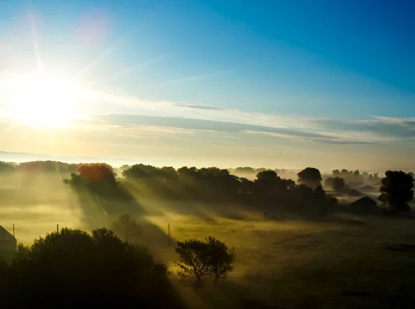 Günbatımı manzara. Ufuk gün batımında. Kırmızı siyah boya