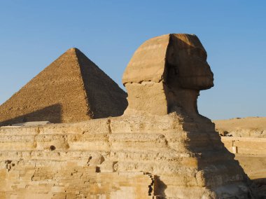 Büyük Sphinbig Sphinx. Bir fotoğraf Egypt.x karşısında bir geziden. Mısır arasında bir geziden bir fotoğraf.