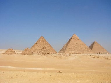 Büyük piramitler Mısır. Bir gezi fotoğrafları.