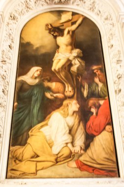 Saint-Petersburg, Rusya - 12 Ağustos 2016: St Pererburge şehri. Saraylar ve mimari. İç mekan ve resimler tarihi binaların içinde. Resimler ve sanat eserleri müzede. Heykeller ve sanat.