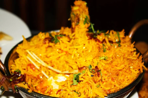 Baharat Pilav Pirinç Lapası Yemek Pirinç Yemekleri — Stok fotoğraf