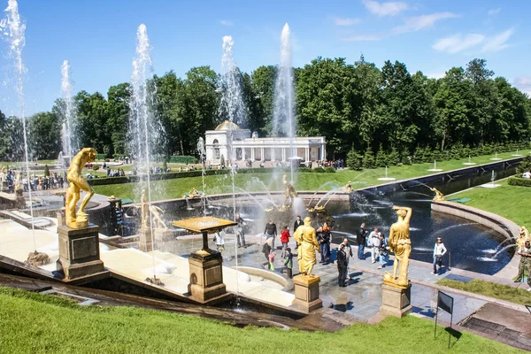 San Petersburgo Rusia Agosto 2016 Fuentes Estatuas Monumentos San Petersburgo — Foto de Stock