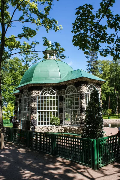 São Petersburgo Rússia Agosto 2016 Fontes Estátuas Monumentos São Petersburgo — Fotografia de Stock