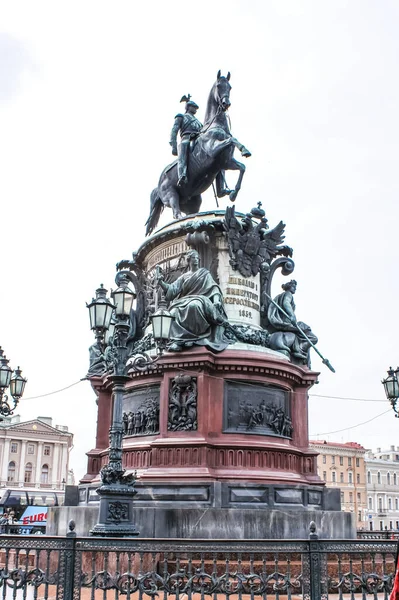 Αγία Πετρούπολη Ρωσία Αυγούστου 2016 Αγάλματα Και Μνημεία Της Αγίας — Φωτογραφία Αρχείου
