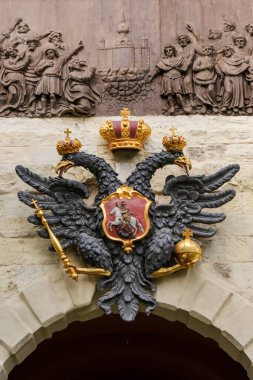 Saint-Petersburg, Rusya - 12 Ağustos 2016: St. Pererburge şehri. Şehrin sarayları ve mimarisi. Şehrin tarihi binaları.