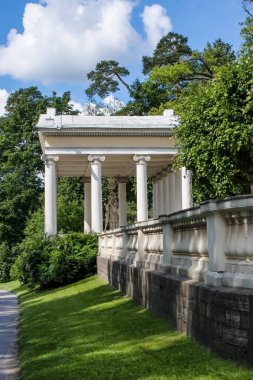 Saint-Petersburg, Rusya - 12 Ağustos 2016: St. Pererburge şehri. Şehrin sarayları ve mimarisi. Şehrin tarihi binaları.