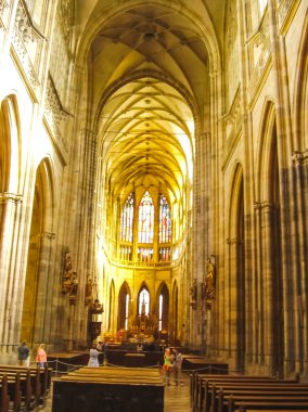 Prag, Çek Cumhuriyeti - 23 Ağustos 2016: Müzelerin ve katedrallerin içi. Tarihi Binalar