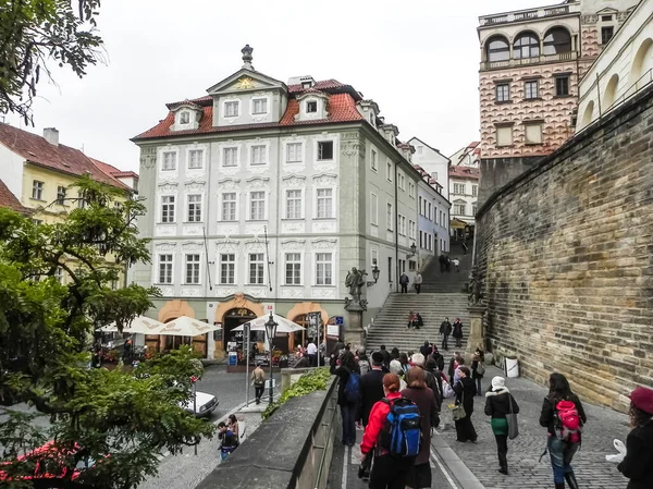 Prag Çek Cumhuriyeti Ağustos 2016 Prag Sokaklarında Manzaralarında Yürüyün Tarihi — Stok fotoğraf