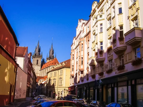 Prag Çek Cumhuriyeti Ağustos 2016 Prag Sokaklarında Manzaralarında Yürüyün Tarihi — Stok fotoğraf