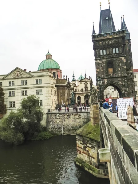 Prague République Tchèque Août 2016 Promenade Dans Les Rues Les — Photo