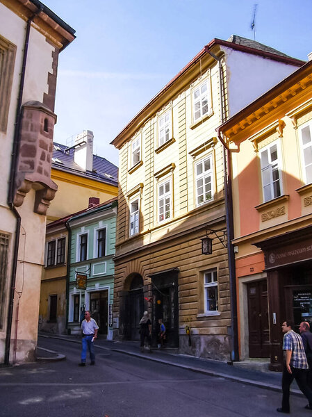 Prague, Czech Republic - August 23, 2016: Walk through the streets and sights of Prague. Historical buildings and cultural monuments