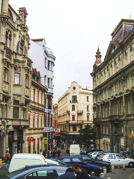 Prague République Tchèque Août 2016 Promenade Dans Les Rues Les — Photo