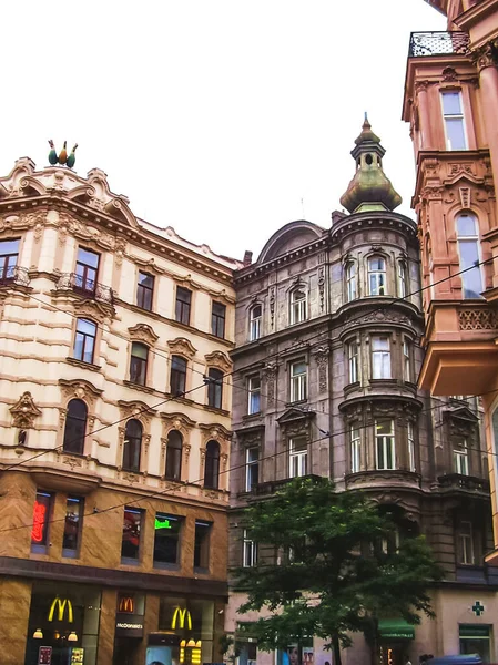 Prag Çek Cumhuriyeti Ağustos 2016 Prag Sokaklarında Manzaralarında Yürüyün Tarihi — Stok fotoğraf