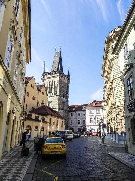 Prag Çek Cumhuriyeti Ağustos 2016 Prag Sokaklarında Manzaralarında Yürüyün Tarihi — Stok fotoğraf