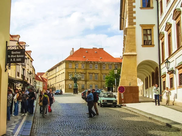 Prag Çek Cumhuriyeti Ağustos 2016 Prag Sokaklarında Manzaralarında Yürüyün Tarihi — Stok fotoğraf