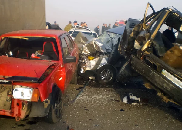 Charkow Ukraine Juni 2010 Folgen Eines Autounfalls Ein Autowrack Verkehrsunfall — Stockfoto