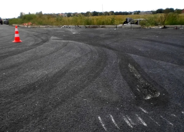 Charkow Ukraine Juni 2010 Folgen Eines Autounfalls Ein Autowrack Verkehrsunfall — Stockfoto