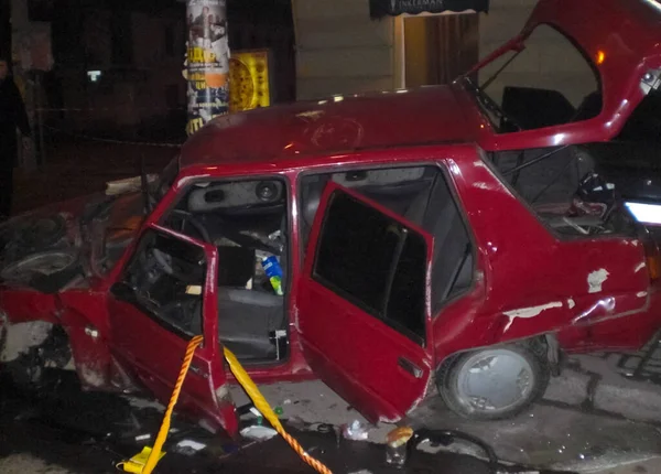 Kharkov Ukraine Juin 2010 Conséquences Accident Voiture Une Épave Voiture — Photo