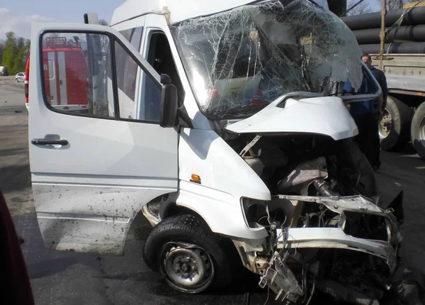 Charkow Ukraine Juni 2010 Folgen Eines Autounfalls Ein Autowrack Verkehrsunfall — Stockfoto