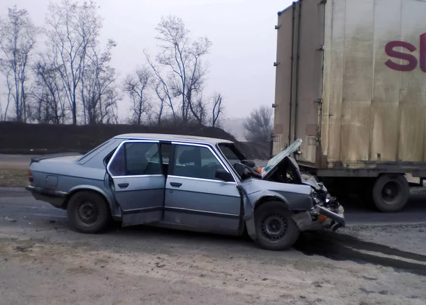 Kharkov Oekraïne Juni 2010 Gevolgen Van Een Auto Ongeluk Een — Stockfoto