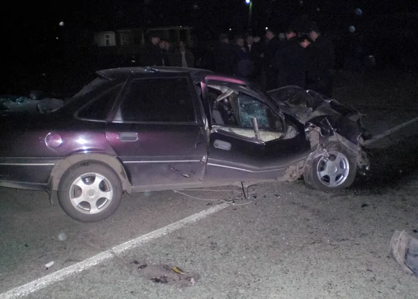 Kharkov Ukraine Juin 2010 Conséquences Accident Voiture Une Épave Voiture — Photo