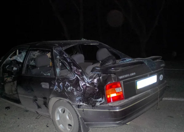 Charkow Ukraine Juni 2010 Folgen Eines Autounfalls Ein Autowrack Verkehrsunfall — Stockfoto