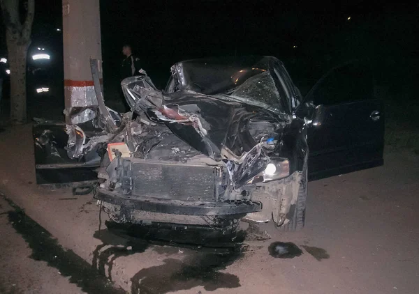 Charkow Ukraine Juni 2009 Folgen Eines Autounfalls Ein Autowrack Verkehrsunfall — Stockfoto