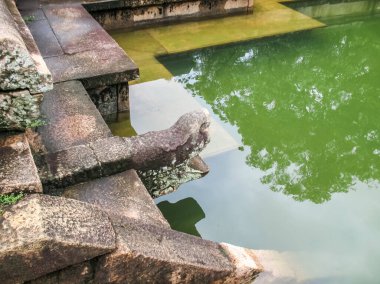 Polonnaruwa, Sri Lanka. Antik bir tapınağın kalıntıları, son derece gelişmiş eski bir medeniyetin izleri..