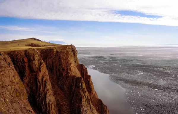 Coastal Cliffs Baikal Beautiful Nature Shore Baikal — Stock Photo, Image