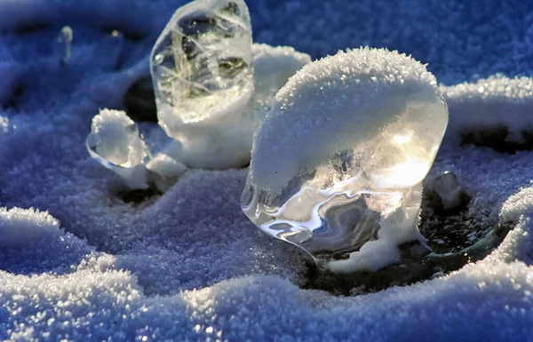 Παγοκρύσταλλοι Από Γλυκό Νερό Της Λίμνης Βαϊκάλης Χειμώνας Στο Baikal — Φωτογραφία Αρχείου