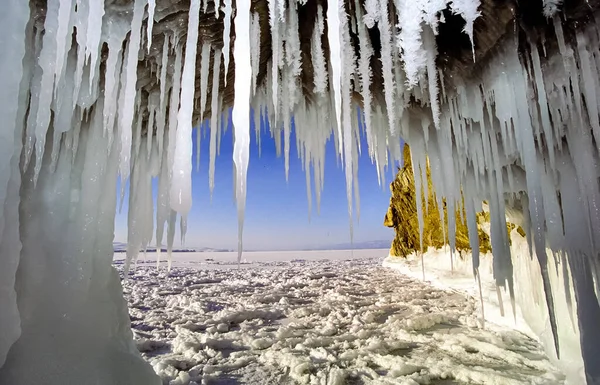 Winter Baikal Ice Snow Lake Beauty Nature Baikal Winter — Stock Photo, Image