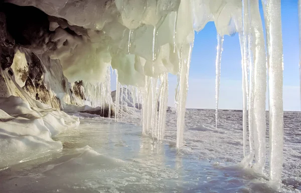 Invierno Baikal Hielo Nieve Lago Belleza Naturaleza Baikal Invierno —  Fotos de Stock