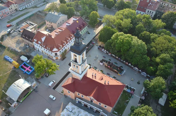 一个鸟瞰古城教堂的景象 Kamyanets Podilsky 乌克兰 — 图库照片