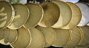 adet harman Tay el yapımı bambu sepet