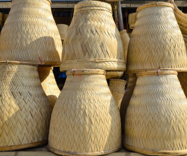 yapışkan pirinç buharlama için Tay el yapımı bambu ilaç