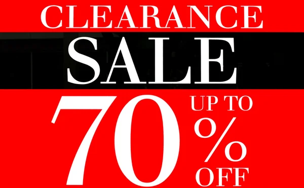 Clearance Sale up to 70 Percents Promotion Label — Stock Photo, Image