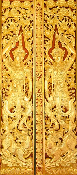 仏教寺院のドア — ストック写真