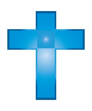 İsa izole mavi çapraz