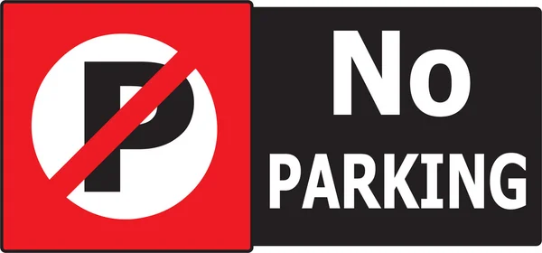 No Parking Sign Symbol Area — Stock Vector