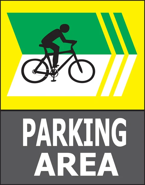 Schild für Fahrradabstellplätze — Stockvektor