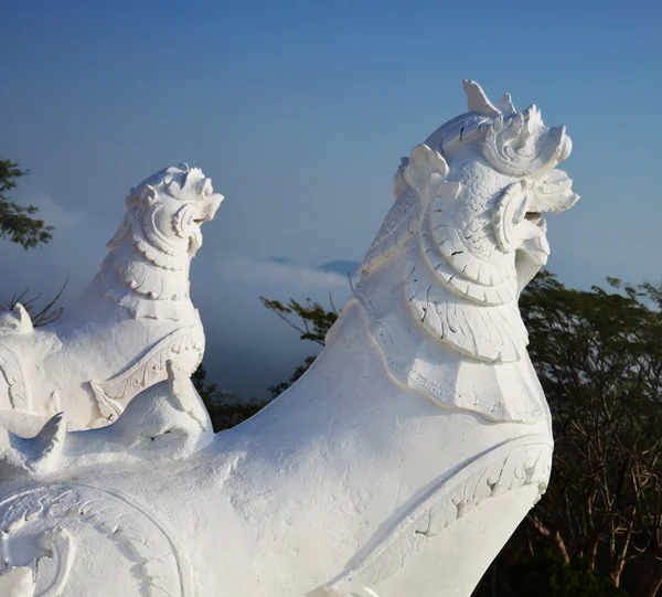 White Stone Lion — Stock Photo, Image